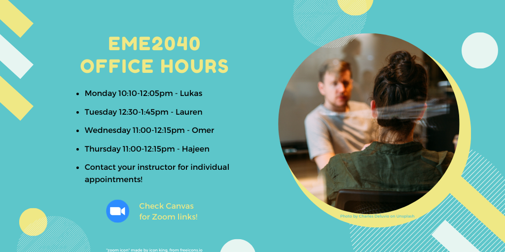 EME2040 Office Hours